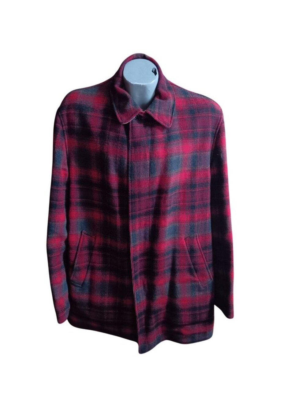 True Vintage PENDLETON hunting coat L 1960s buffalo plaid WOOL mackinaw 44